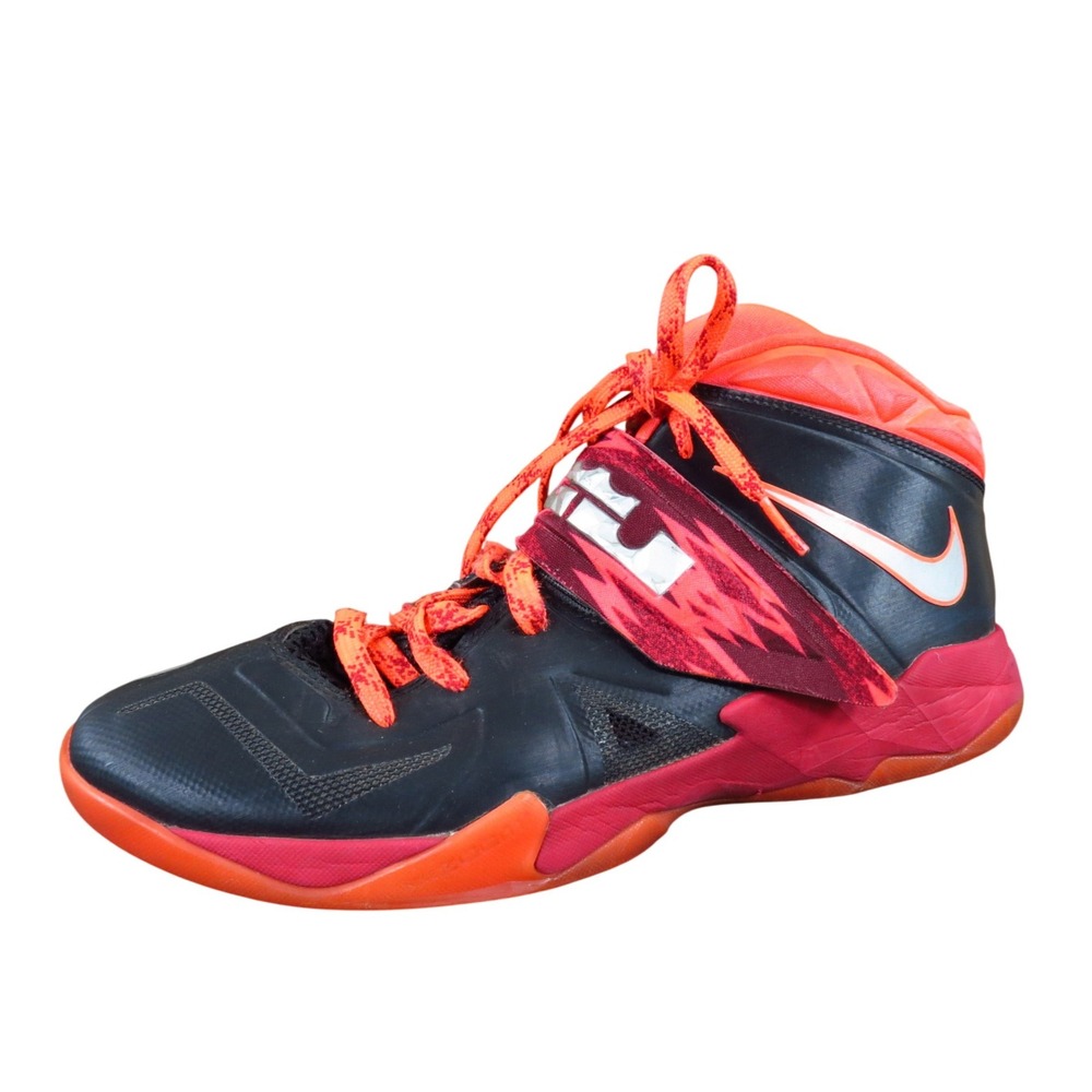 Nike LeBron Zoom Soldier 7 Mens Basketball Shoes Size 10 Athletic Black Red